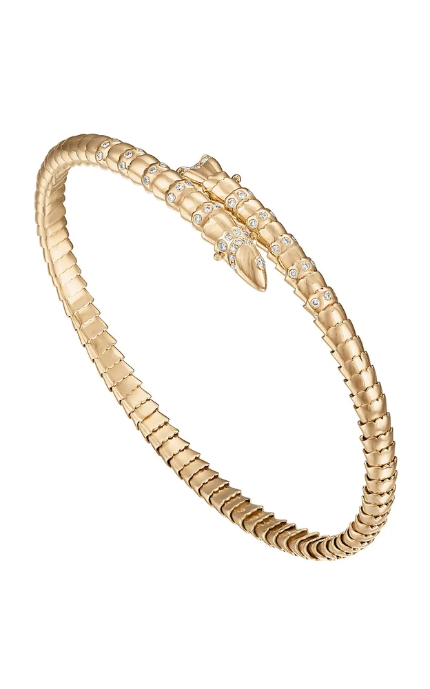Swedish Fish 14K Yellow Gold Diamond Bracelet