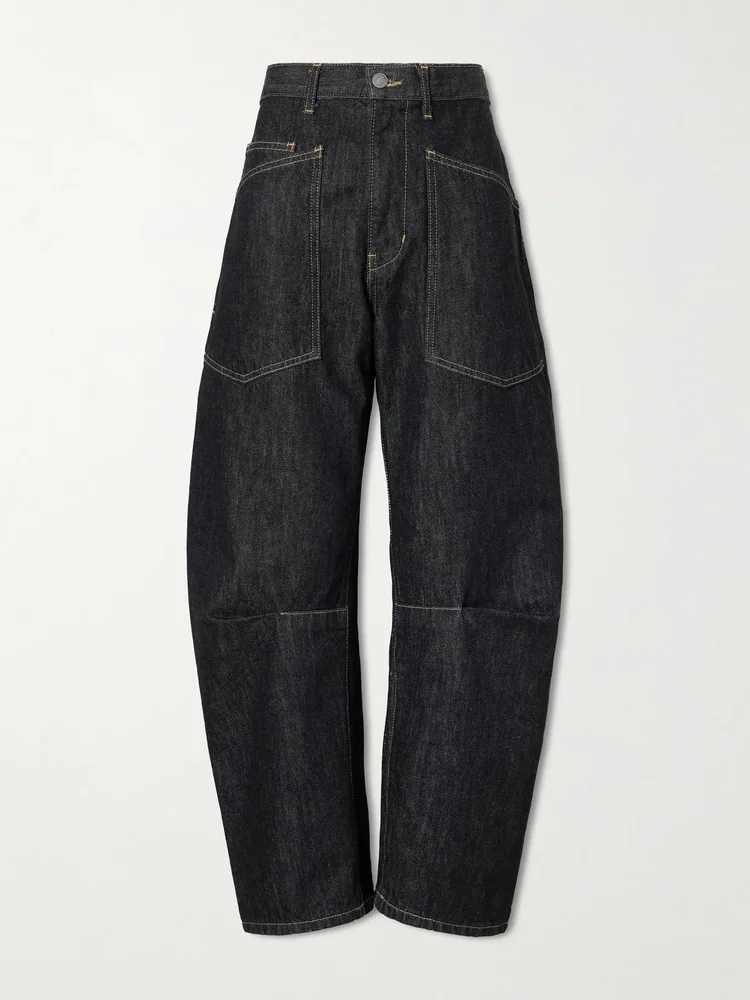 Shon mid rise barrel-leg jeans