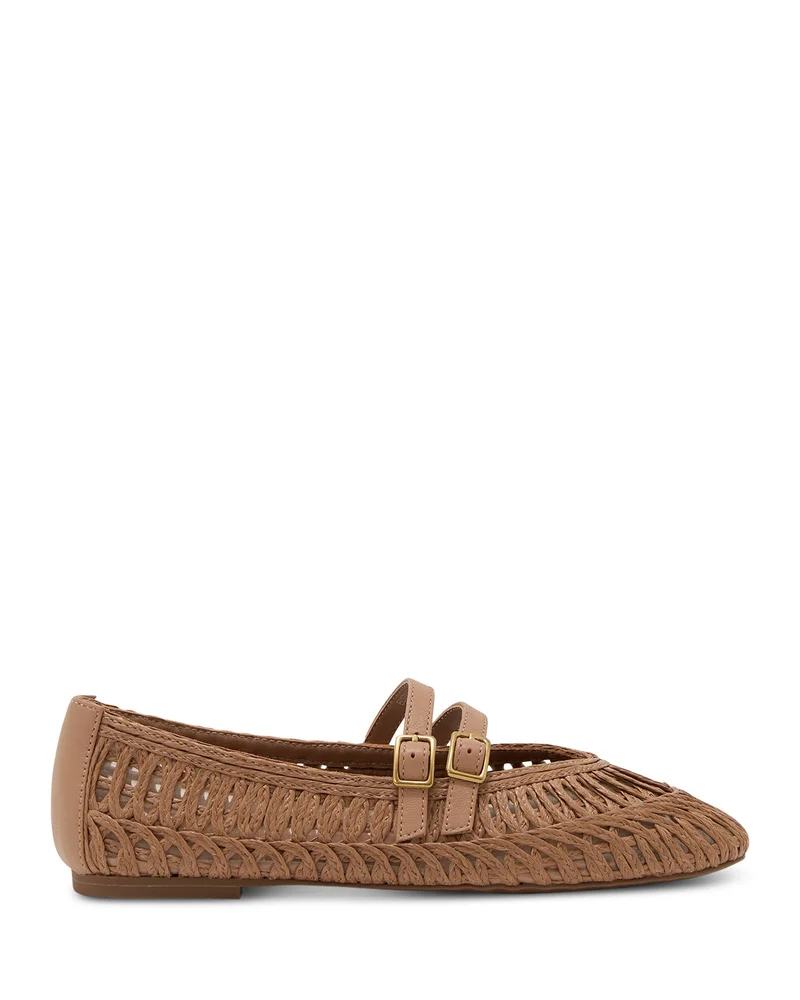 Jute Leather Ballet Flats