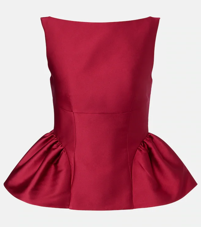 Peplum taffeta top