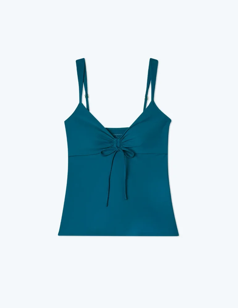 The Cinched Tankini Top - Seaweed