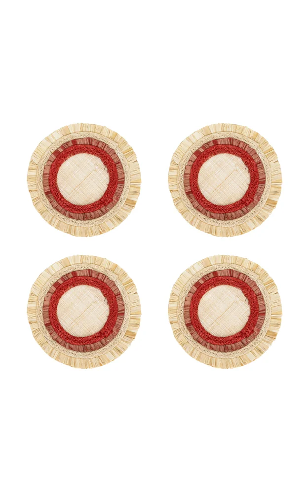 Ruffle Edge Straw Coasters