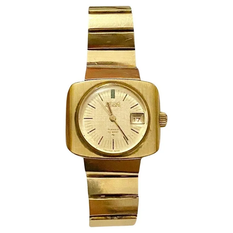 1970s Seiko Gold-Plated Square Automatic Watch, 30 x 25mm (2205-0400)