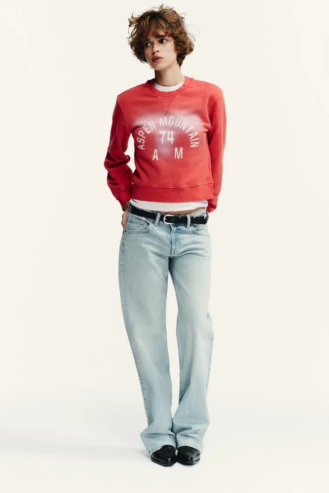TRF WIDE LEG LOW RISE JEANS