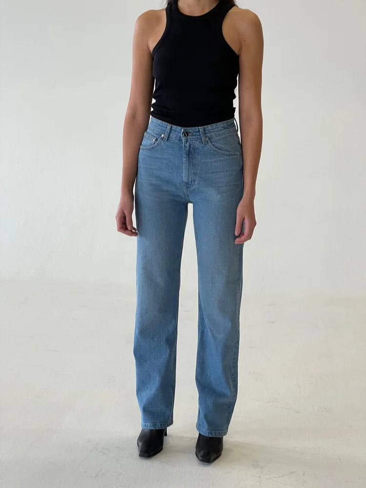 Straight Jeans Mid Blue