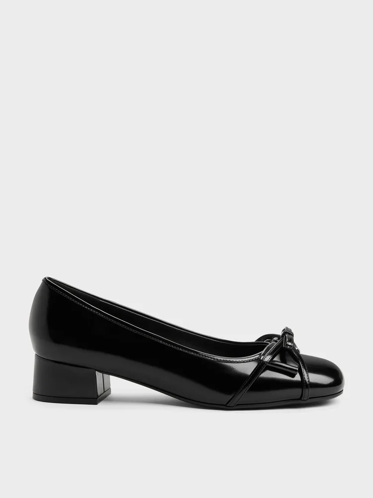 Bettina Double-Bow Pumps, Black Box