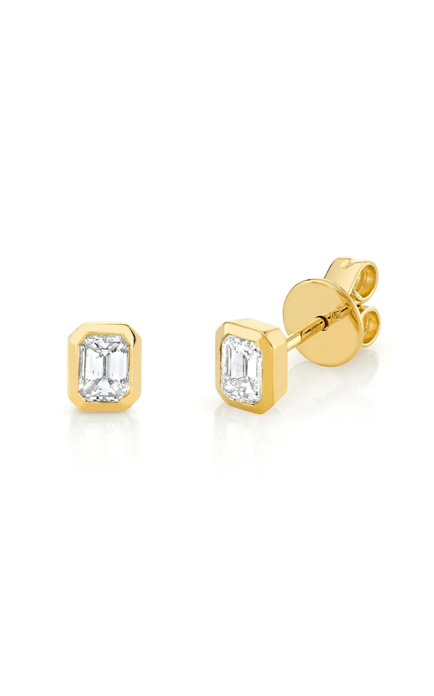18K Yellow Gold Diamond Earrings