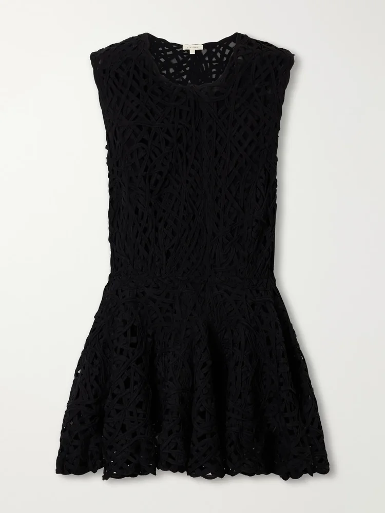Laurin scalloped net georgette blouse
