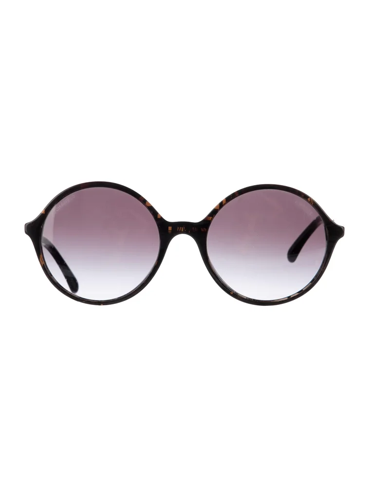 Faux Pearl Accents Round Sunglasses