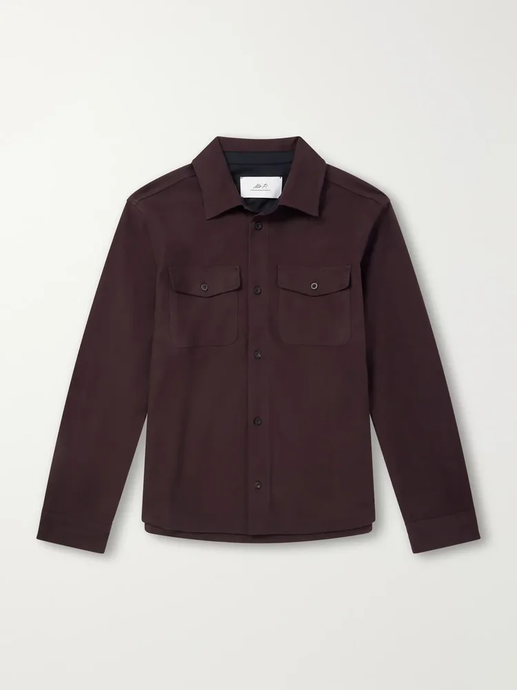 Cotton-Blend Moleskin Shirt