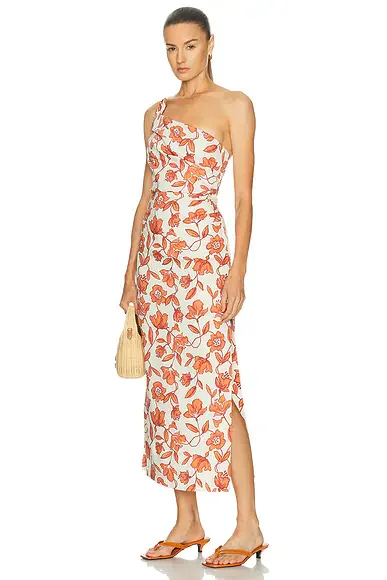 Chloe One Shoulder Midi Dress