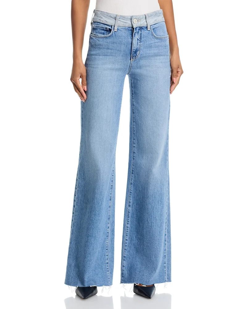 Louane Ultra High Rise Wide Leg Flared Jeans in Bexley