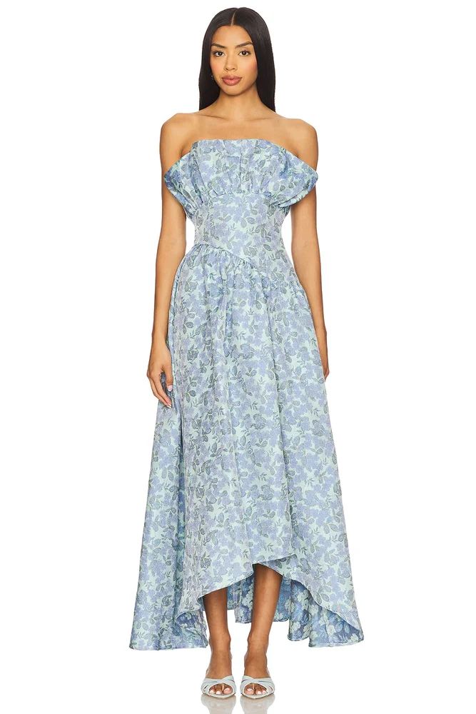 Jacquard Asymmetric Gown