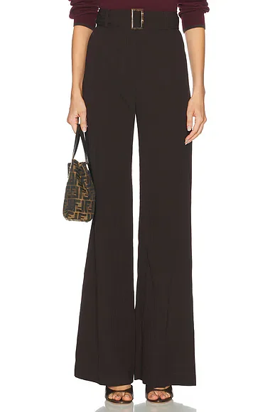 Belted Wide Leg Trouser