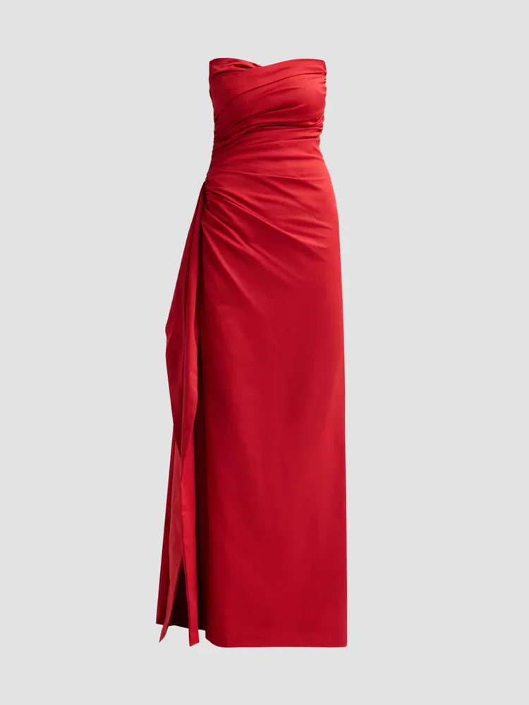 Tiphanie Gathered Faille Gown