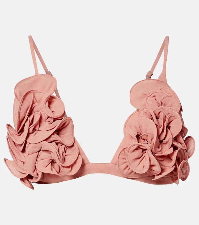 Ruffled bra top