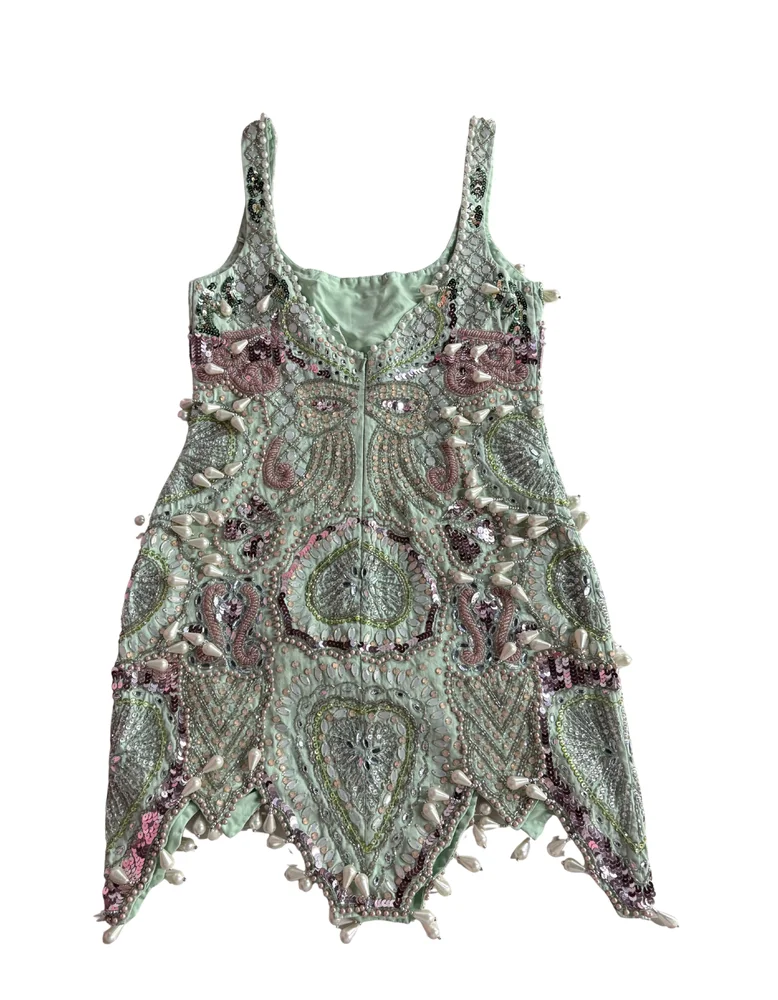 Asos Luxe - Gem Encrusted Mini Dress - US6