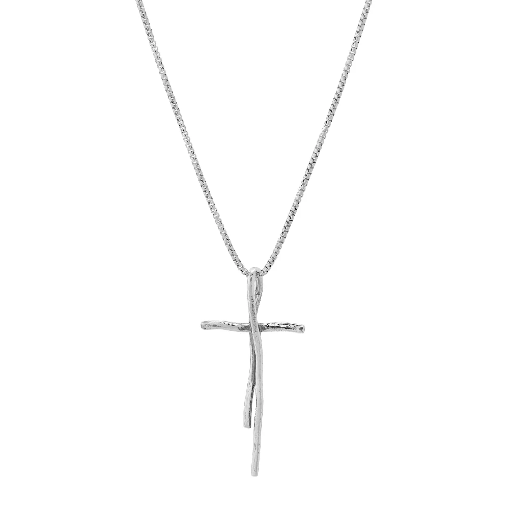 Organic Cross Pendant Necklace