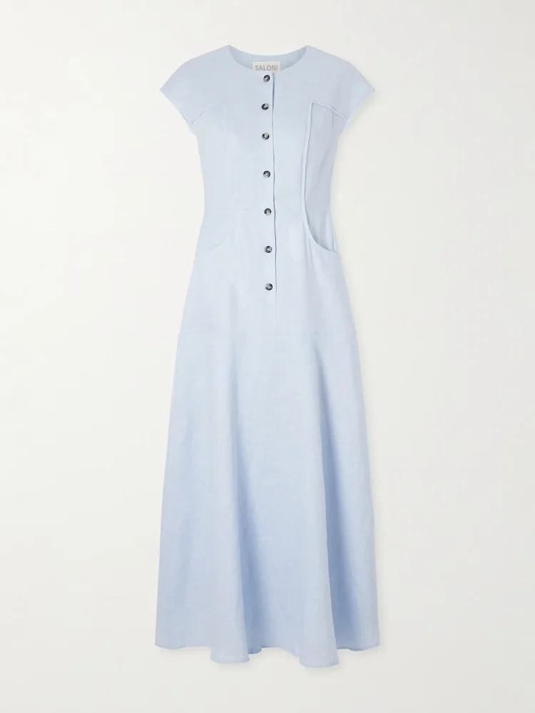 Sierra linen midi dress