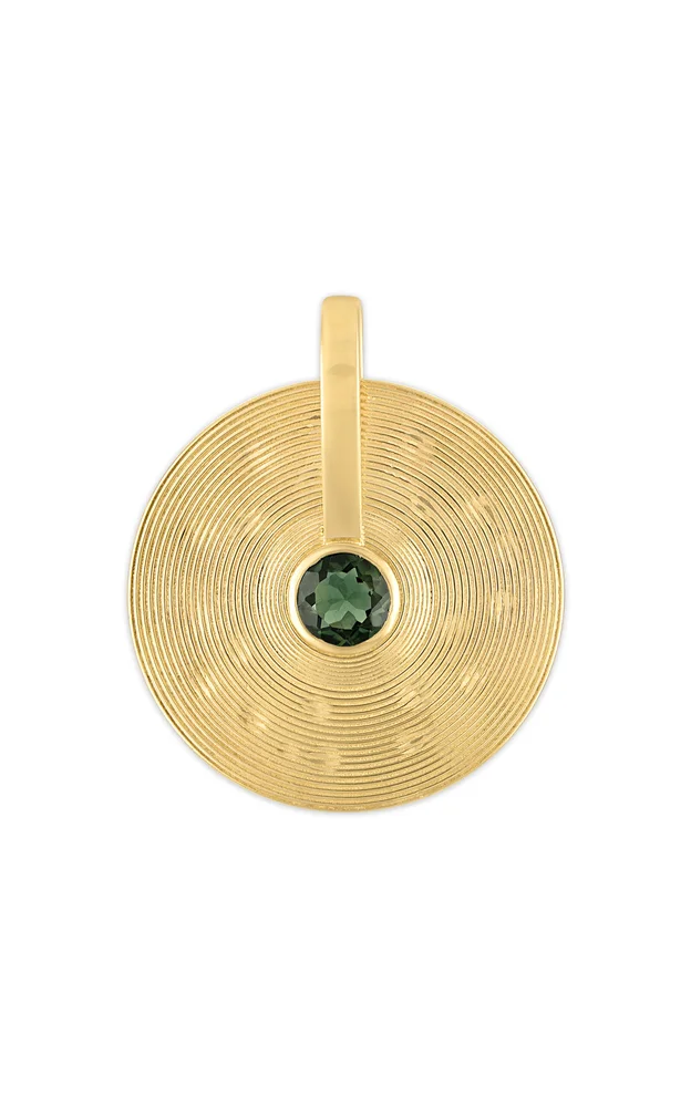Cymbal 18k Yellow Gold Tourmaline Pendant