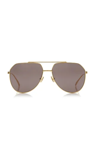 Aviator-Frame Metal Sunglasses