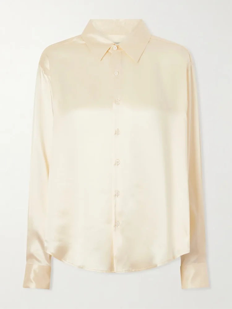 La Classica silk-charmeuse shirt