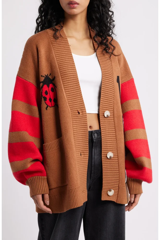 Ladybug Letterman Cardigan