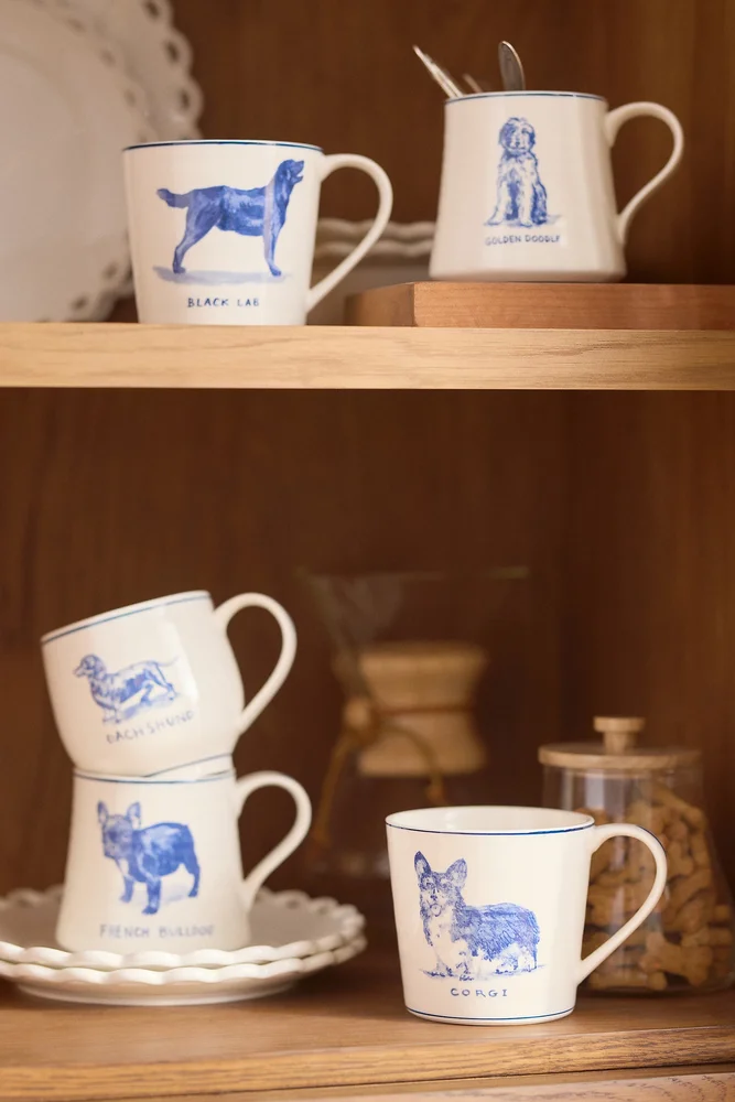 Stoneware Dog Mug