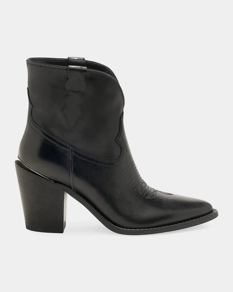 90mm Marge Shiny Leather Ankle Boots