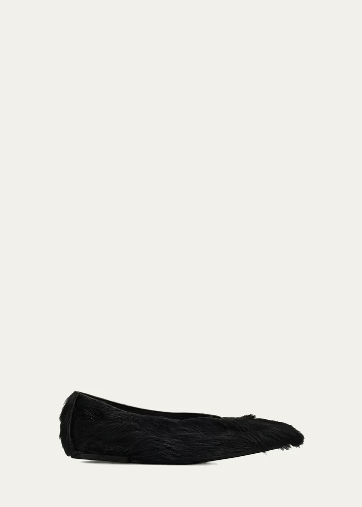 Calf Hair Ballerina Flats