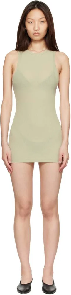Taupe Racer Tunic Minidress