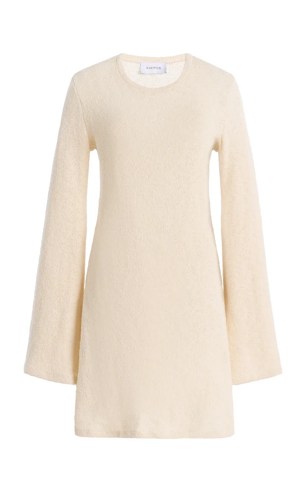 The Bell Sleeve Crocheted Cotton Mini Dress