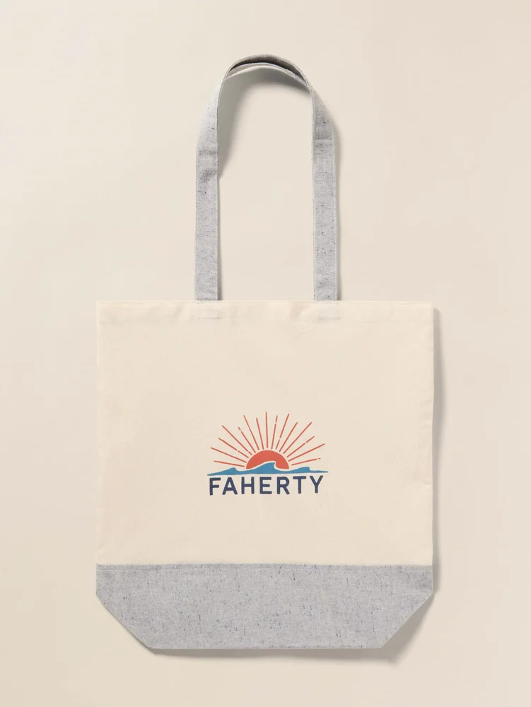 Faherty Canvas Logo Tote - Grey