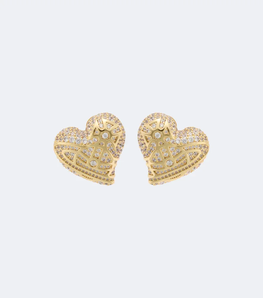 Evangeline crystal-embellished earrings