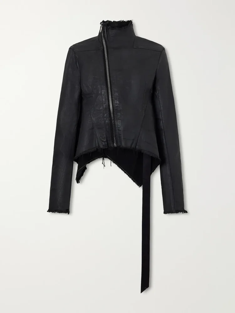 Naska Gary distressed waxed denim jacket