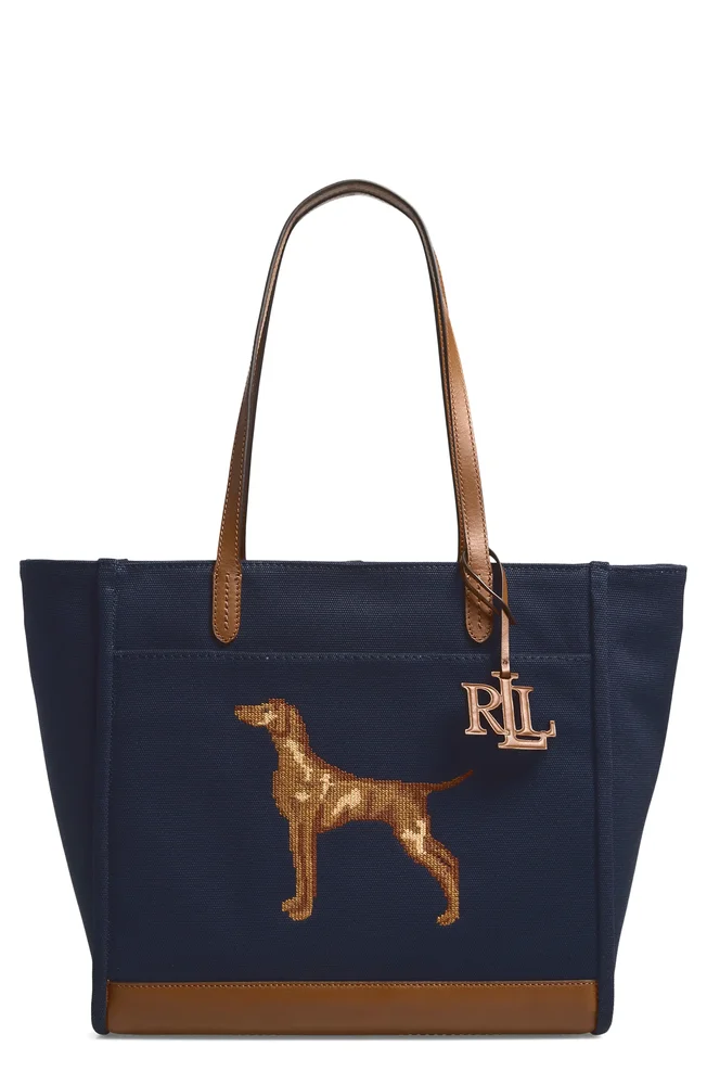 Camryn Large Embroidered Canvas Tote
