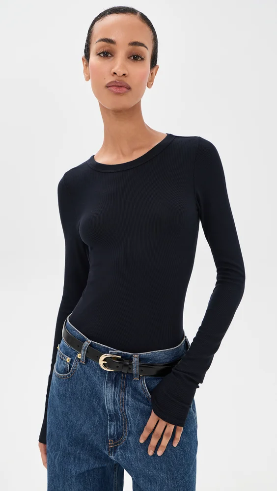 Silk Rib Essential Crew Tee