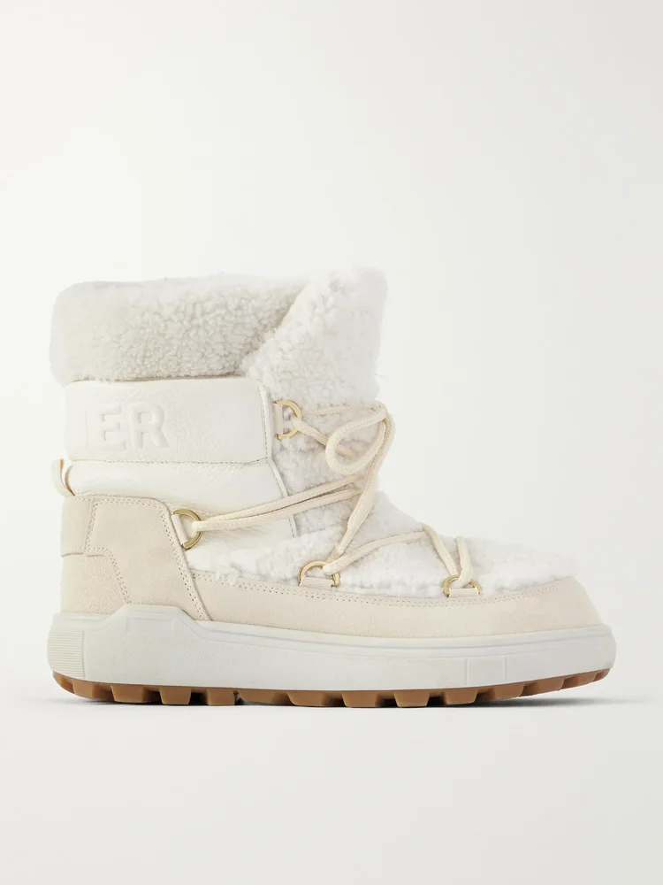 Chamonix S 10 C suede-trimmed shearling snow boots