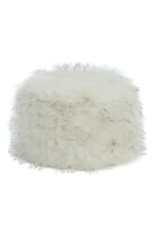 Margot Faux Fur Pillbox Hat Ivory