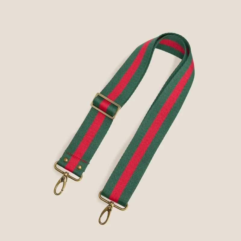 Adjustable Crossbody Strap - Racer Stripe - Green & Red