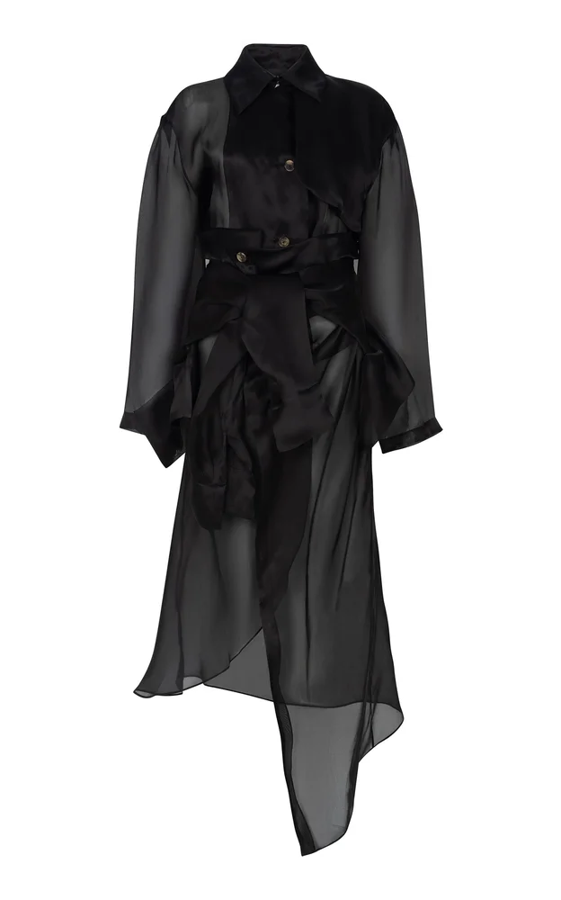 Sheer Silk Trench Coat