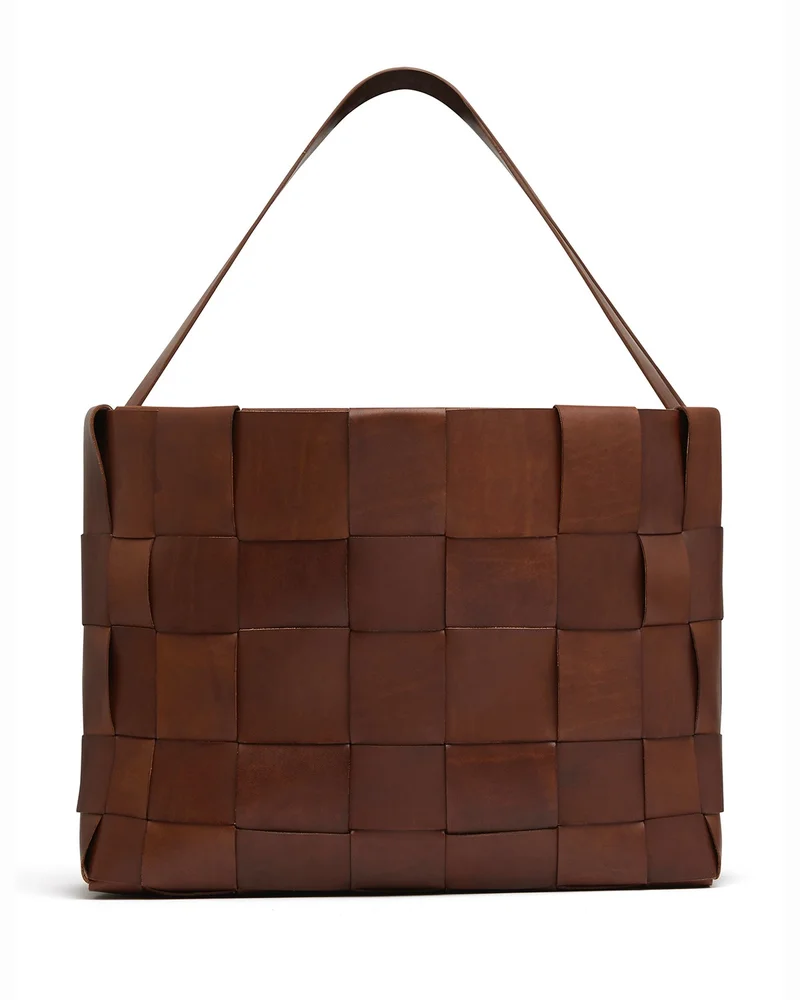 Large Woven Leather Tote