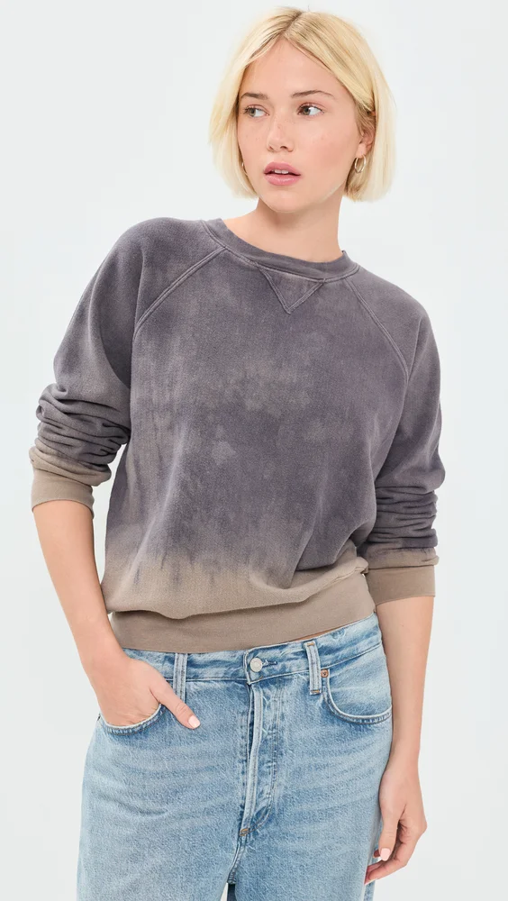 Dip Dye Crew Neck Sweatshirt