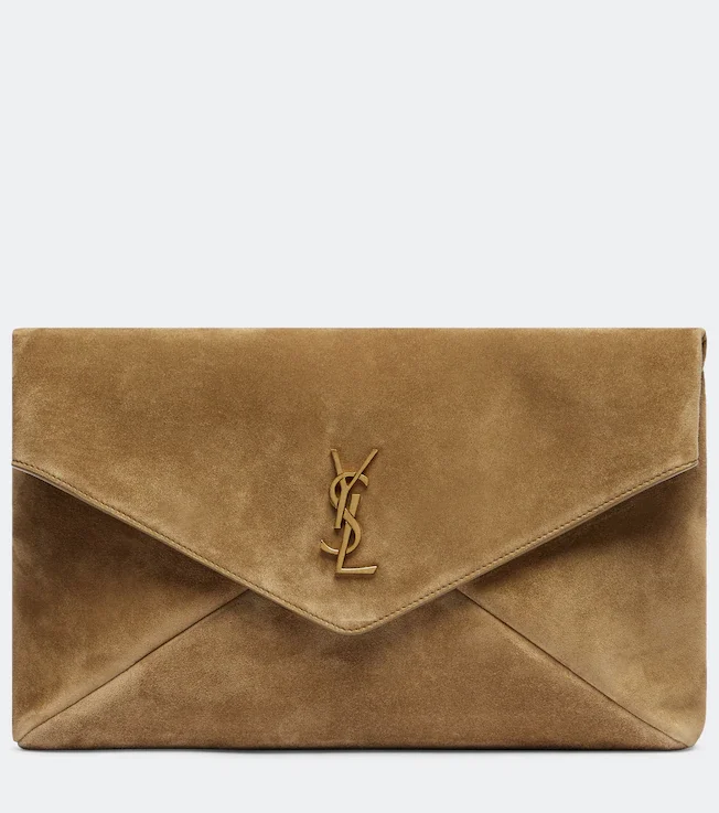 Cassandre Large suede clutch