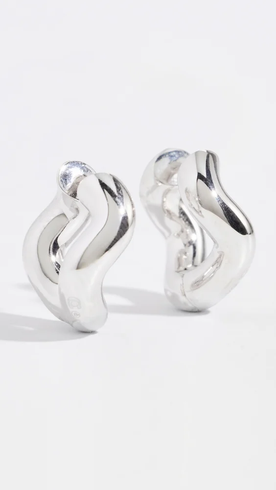 Petite Wave Hoop Earrings