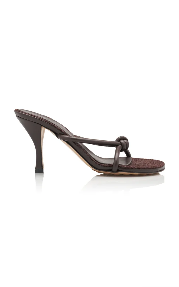 Blink Jute-Trimmed Leather Sandals