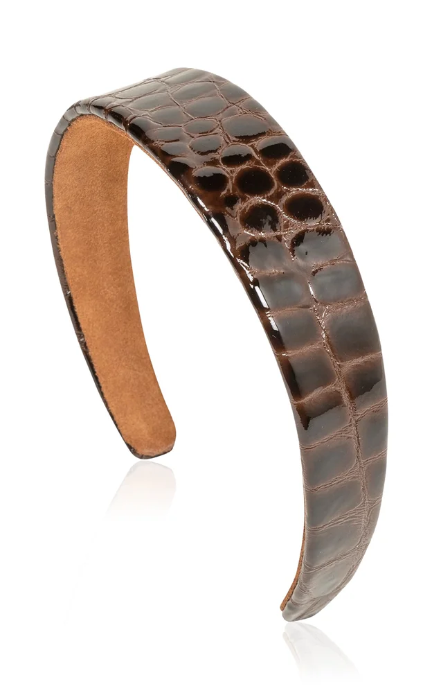 Embossed Leather Cruz Headband
