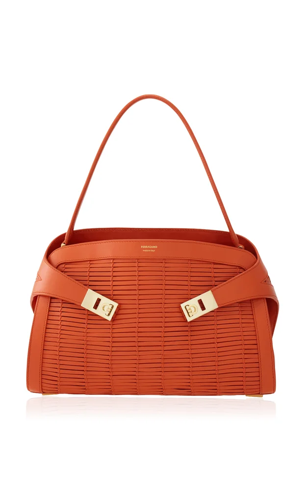 Hug Woven Leather Handbag