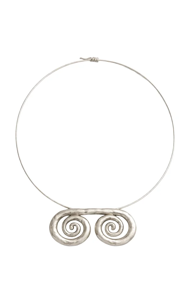 Maira Silver Choker Necklace