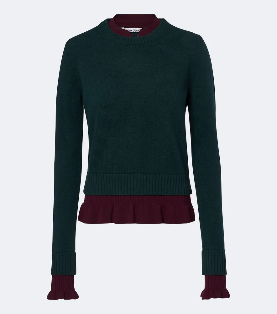 Layered wool sweater